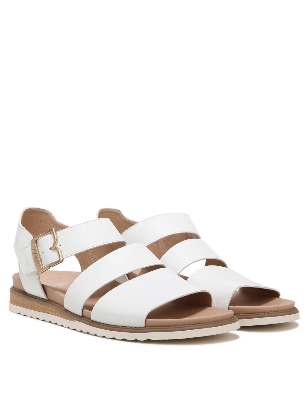 Dr. Scholl’s Women’s Island Glow Strappy Flat white shoes Sandals size 9 NEW